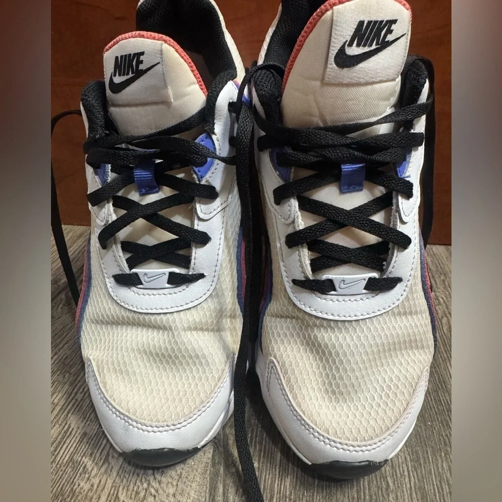 Nike Cream and Blue Sneakers with Chunky Design